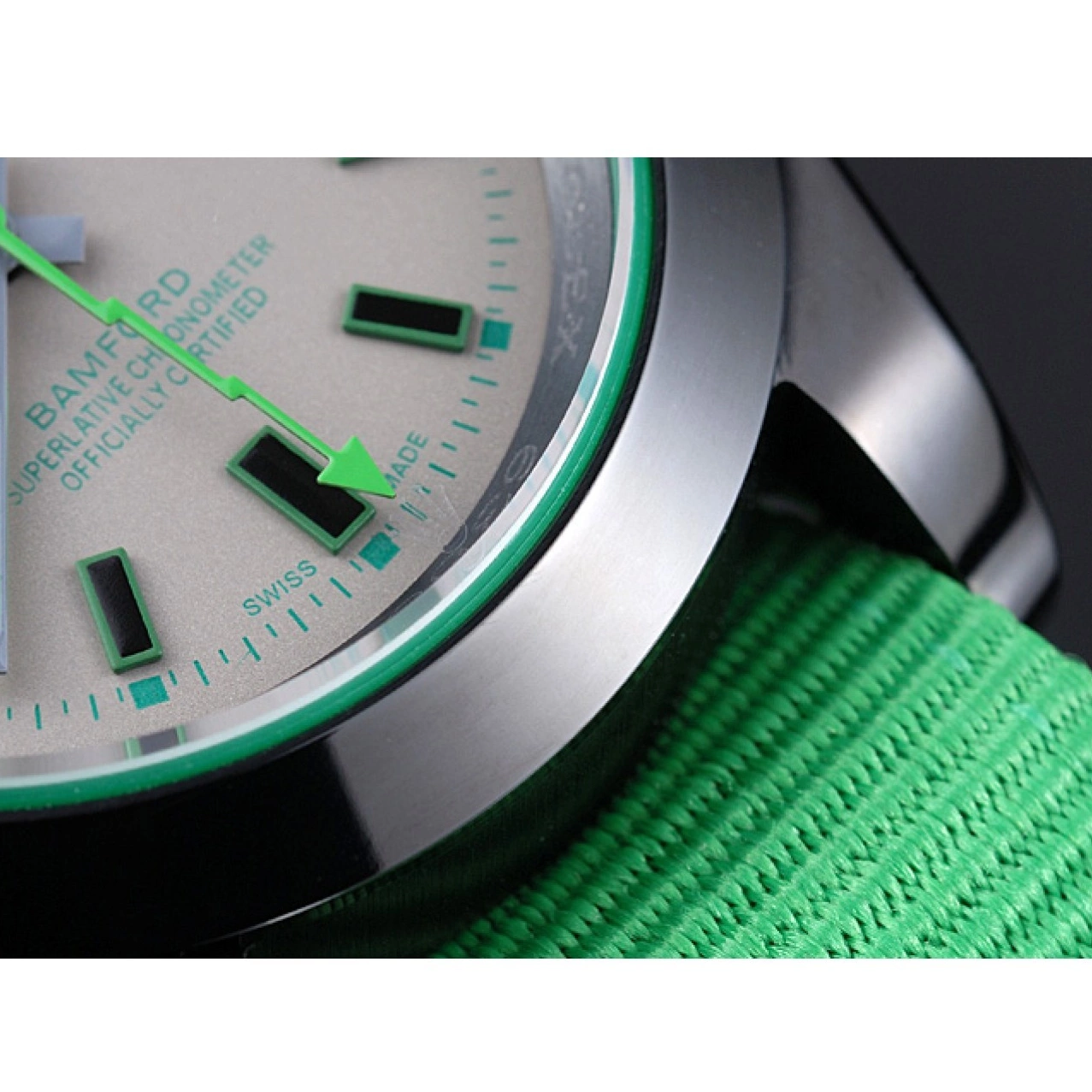 Rolex aaa copy Rolex Milgauss Strap Bamford Green 622004 Nylon 0719